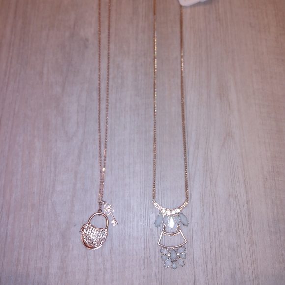 2 Icing Gold Color Long Necklaces New - Picture 4 of 8